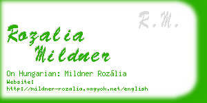 rozalia mildner business card